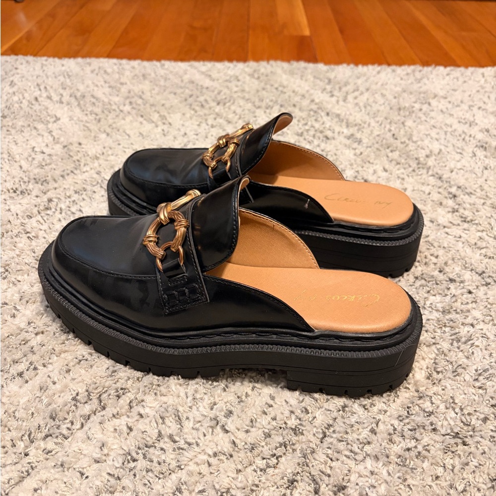 Black Chain Loafers